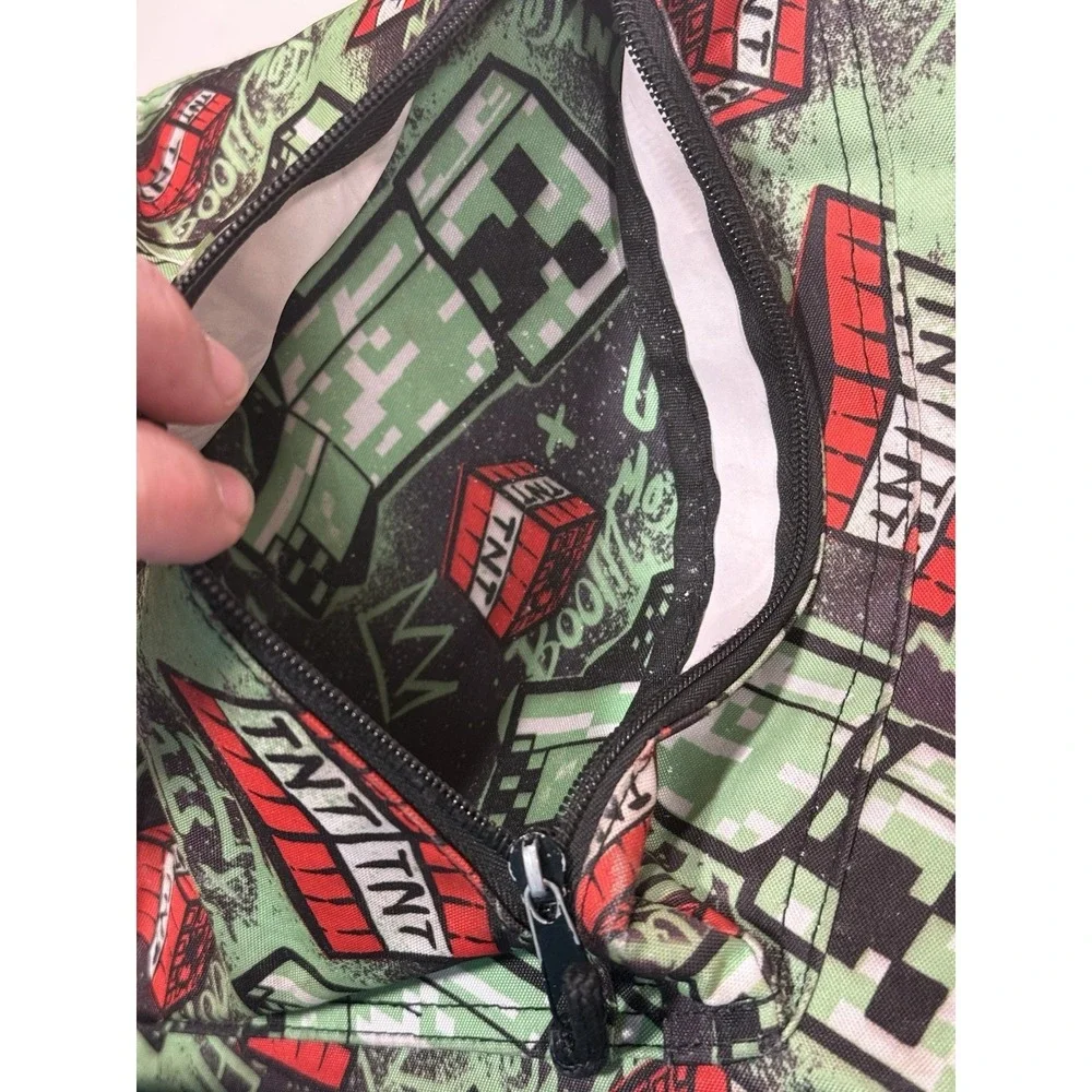 MINECRAFT Creeper‎ TNT Printed Kids Backpack 17